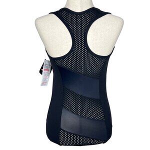 MARGARITA SPORTWEAR Scoop Neck Athletic Tank Top Black US Sz S #16200 NWT